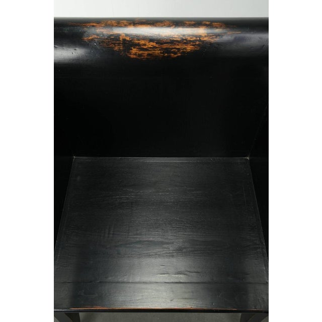 20th Century Asian Style Black Wooden Armchair For Sale - Image 6 of 15