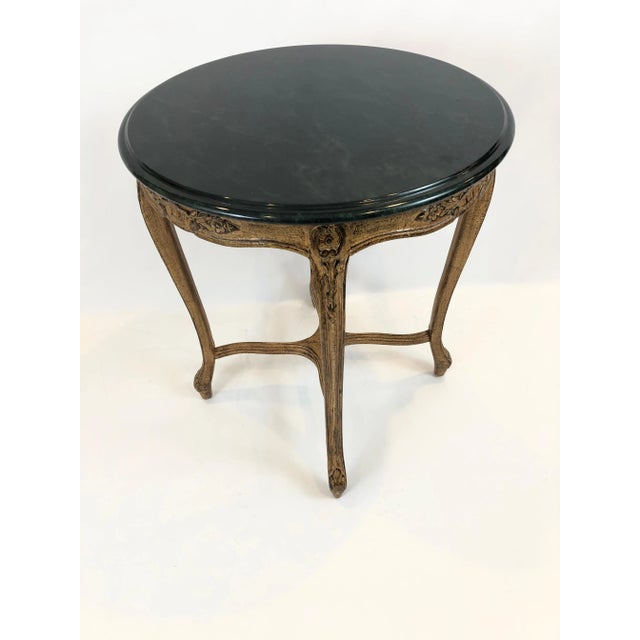 French Style Faux Painted Round Side Table For Sale - Image 10 of 12