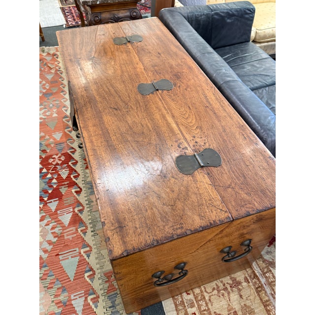 Ming Wood Storage Chest + Interior Drawers, Vintage For Sale - Image 9 of 11