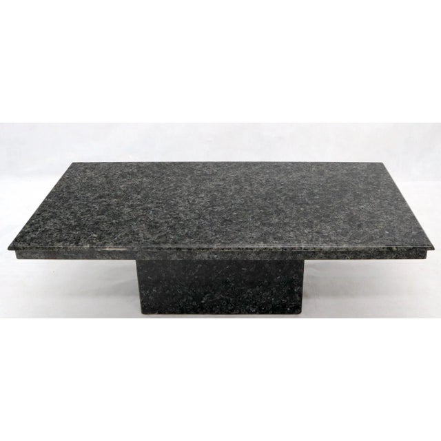 Mid-Century Modern Medium to Large Black Granite Rectangular Mid-Century Modern Coffee Table For Sale - Image 3 of 11