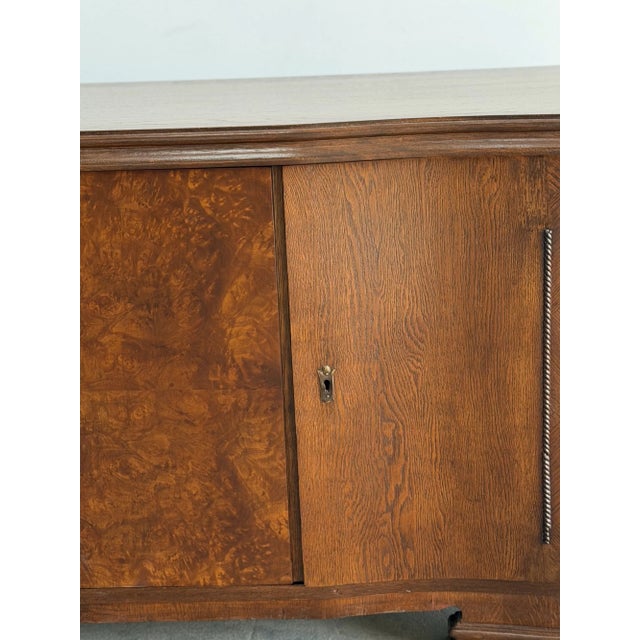 1940s Art Deco Credenza in Oak and Walnut For Sale - Image 13 of 13