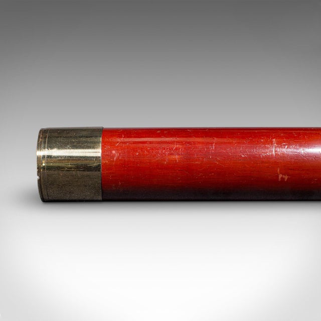 Brown Antique 2 Draw Telescope, English, Brass, Navigational Instrument, Victorian For Sale - Image 8 of 9