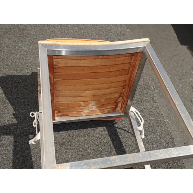 Set of Four Vintage Westminster Teak & Stainless Steel Vogue Bar Stools For Sale - Image 12 of 13