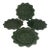 Vintage Bordallo Pinheiro Green Rabbit Accent Scalloped Majolica Salad Plates -Set of 4 For Sale