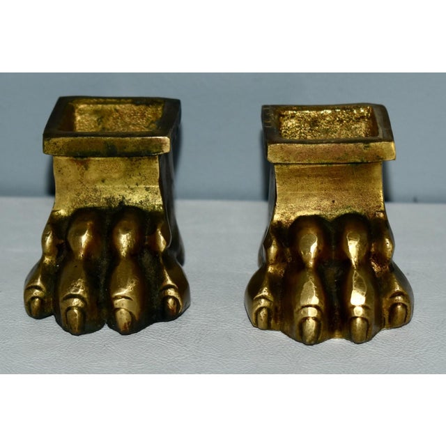 Late 19th Century Antique French Empire Brass Claw Feet Ormolu For Sale - Image 5 of 12