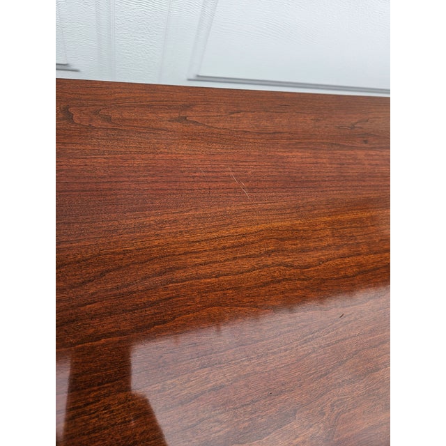 1990s Ethan Allen Georgian Court Dresser Chest of Drawers Cherry Chippendale Sideboard For Sale - Image 12 of 17