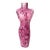 Vintage Pink Murano-Style Art Glass Female Torso Vase For Sale