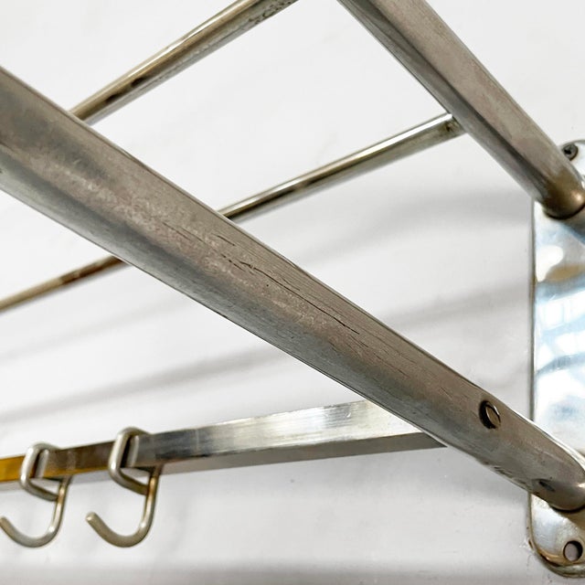 Italian Art Deco Metal Coat Hanger with Hat Rack, 1940s For Sale - Image 11 of 17