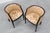 Antique Ebonised Tub Armchairs with Floral Upholstery, France, 1890s, Set of 2 For Sale - Image 9 of 11