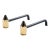 Brass Pencil Andirons Wrought Iron 1960s For Sale