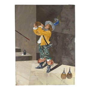 Pietra Dura Plaque of a Man, Italy, 19th Century