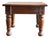 Vintage Rustic Solid Pine Square End Table — Turned Baluster Leg Farmhouse Spanish Colonial Side Table For Sale