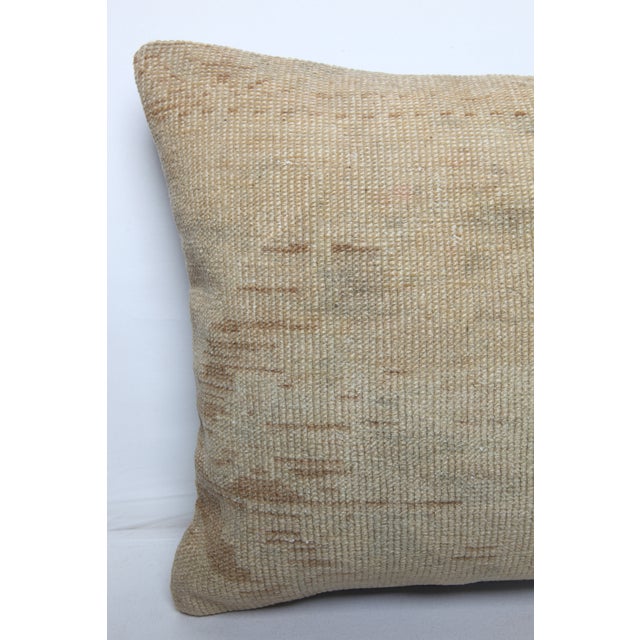 Boho Kilim Lumbar Pillow – Faded Beige & Cream Palette - 16'' X 24'' For Sale - Image 10 of 10