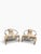 Chinoiserie Vintage Pair of Empress Brass Lounge Chairs Attributed to Mastercraft in Clarence House Tibet Fabric For Sale - Image 3 of 16