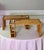 Complementary pair of 1960s bed in breakfast trays of burnt bamboo and woven rattan cane. A very similar set with one...