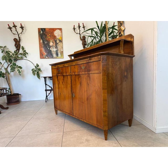 Biedermeier Sideboard in Walnut Veneer, 1900 For Sale - Image 9 of 17