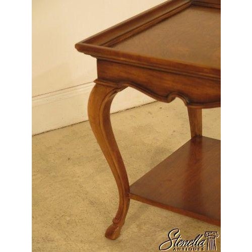 Wood Pair Hickory White Country French End Tables For Sale - Image 7 of 9