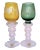 Gulla Skruf Green & Yellow Wine Goblets - A Pair For Sale