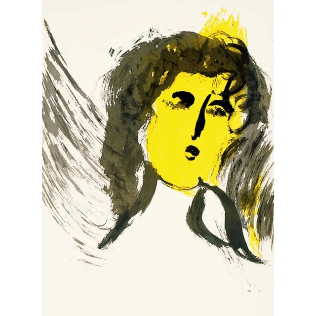 Title: Angel Artist: Marc Chagall Medium: Original Lithograph Marks: Not signed, not numbered Printed: by Mourlot, France,...