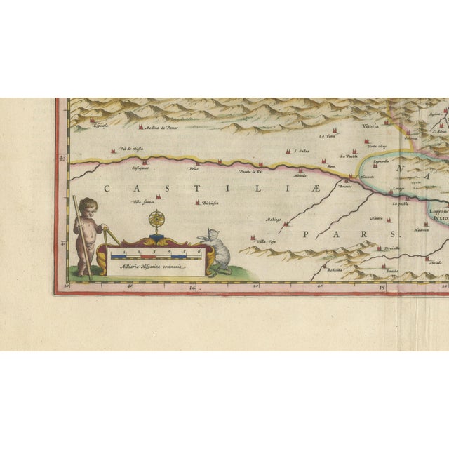 Map of Basque Country Bilbao and Cantabria from Blaeu, 1642 For Sale - Image 9 of 11