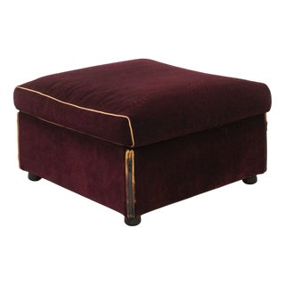 Cassina Duc Pouf in Burgundy Velvet, Designed by Mario Bellini, 1970s, Italy For Sale