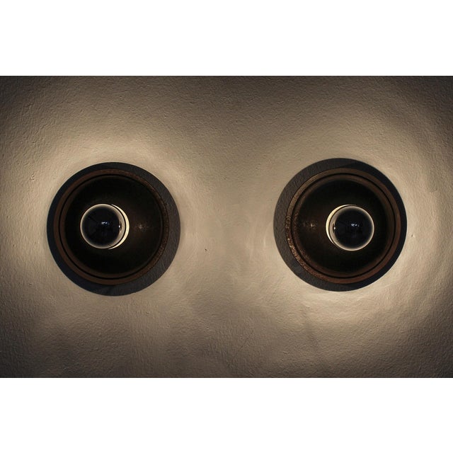Mid-Century Modern Italian Turned Bronze Wall Lamps, 1960s, Set of 2 For Sale - Image 9 of 18