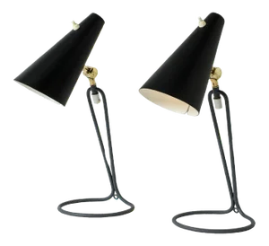 Mid-Century Table Lamps by Bertil Brisborg for Nordiska Kompaniet, Set of 2