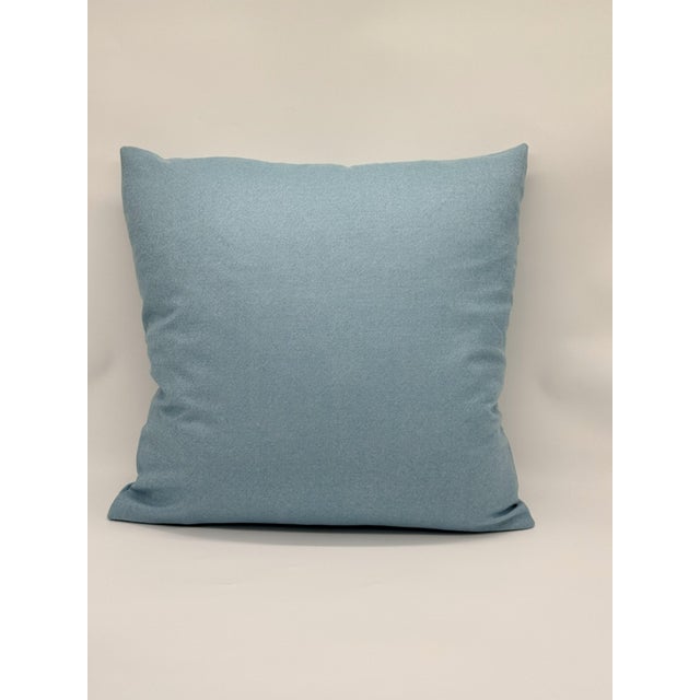This handcrafted chambray throw pillow cover brings a relaxed, refined accent to any interior with its soft blue hue and...