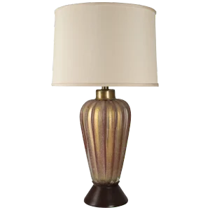 Murano Glass Table Lamp by Seguso, Handblown Art Glass, Italy