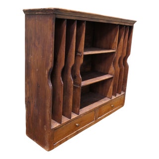 French Post Office Filing Shelf in Pine, 1900 For Sale