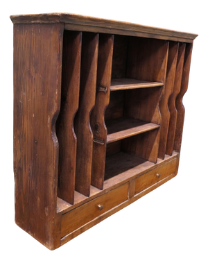 French Post Office Filing Shelf in Pine, 1900