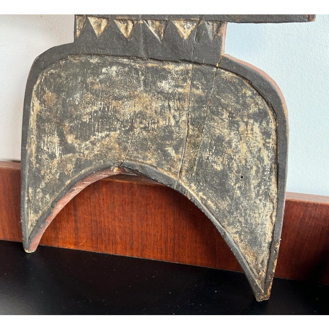 Large Vintage 38" West African Hand Carved Tribal Bobo Mask From Burkina Faso For Sale In Providence - Image 6 of 8
