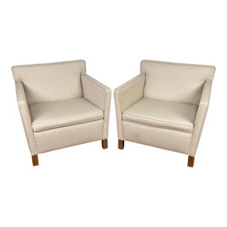 Mid-Century Modern Ludwig Mies Van Der Rohe for Knoll Krefeld Lounge Chairs a Pair For Sale