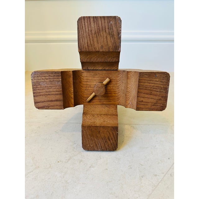 Vintage 1970’s Carved Wood Plinth For Sale - Image 10 of 13