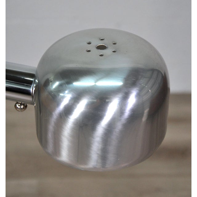 Metal Chrome and Black Gooseneck Adjustable Floor Lamp by Alsy For Sale - Image 7 of 11