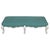 Carved White Oversized Ottoman With Aqua Fabric in Louis XV Style For Sale
