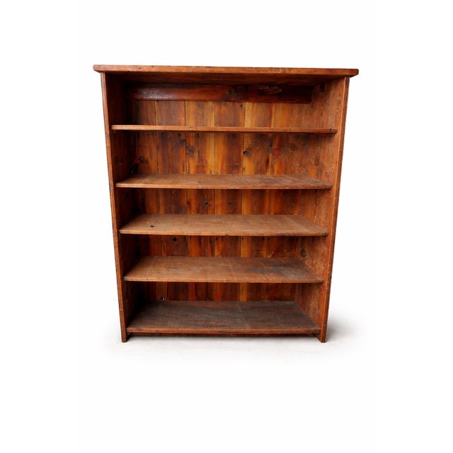 Early American Pennsylvania pine standing bookcase with beautiful natural patina