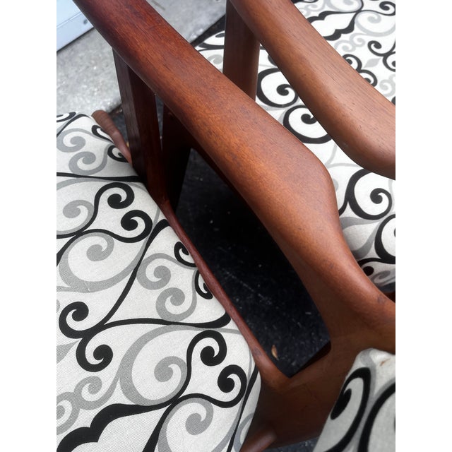 Mid Century Scandinavian Modern Dining Chairs With Four Armchairs and Two Side Chairs | by Scandinavian Woodworks For Sale - Image 12 of 18