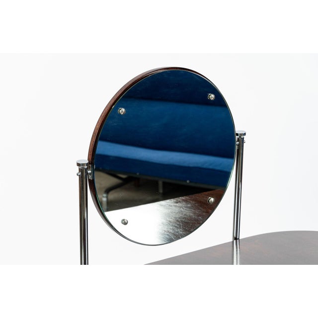 Wood Rare Fritz Hansen Model S214 Tubular Steel Dressing Table Attributed to Mart Stam Denmark 1930s For Sale - Image 7 of 18