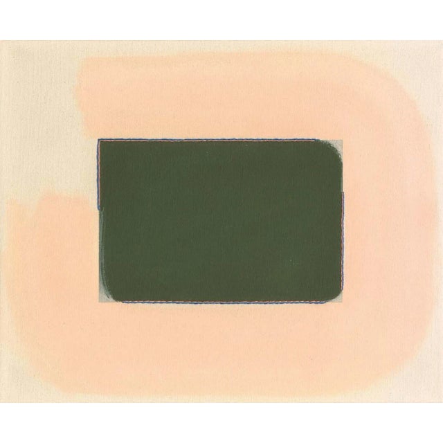 Contemporary Color Field Abstract Pink & Dark Green Print, Emily Keating Snyder, 16 X 20 Unframed Print For Sale