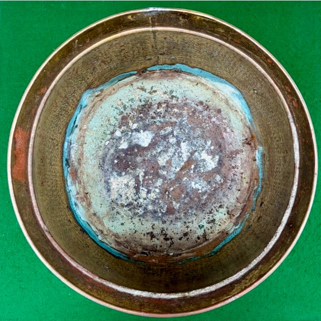 Metal Vintage English Brass Lion Handle Footed Cachepot Planter For Sale - Image 7 of 7