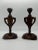 Arts & Crafts Pair, Arts & Crafts Trophy Urn Form Carved Wood Candlesticks Circa 1910 For Sale - Image 3 of 6