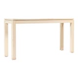Faux Goat Skin Postmodern Console Table For Sale