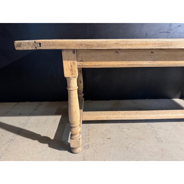 Brown French Oak Farmhouse Dining Table, 1920 For Sale - Image 8 of 14