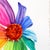 Rainbowland Coneflower - Original Abstract Floral Watercolor Art by Xiao Wen Xu For Sale - Image 4 of 6