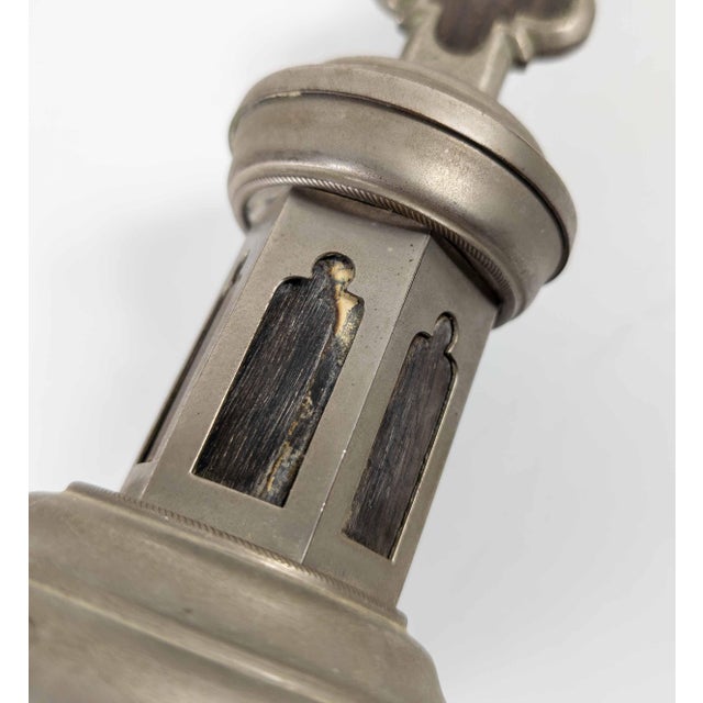 Early 20th Century Continental European Gothic Revival Metal Crucifix For Sale - Image 10 of 13
