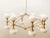16 Light Brass Sputnik Chandelier with Oval Globes For Sale - Image 17 of 18