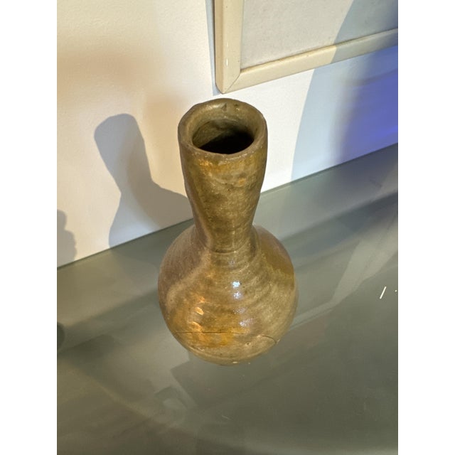 Enameled Stoneware Vase by Justin Dutel from Atelier De La Borne, in Flawless conditions. Designed 1960 to 1969 This piece...