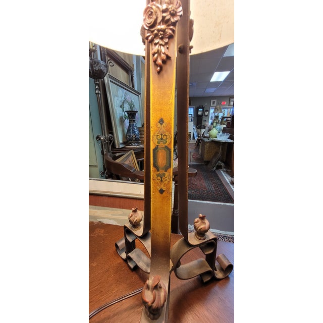 Canary Yellow 1920s French Bouillotte Table Lamp For Sale - Image 8 of 12
