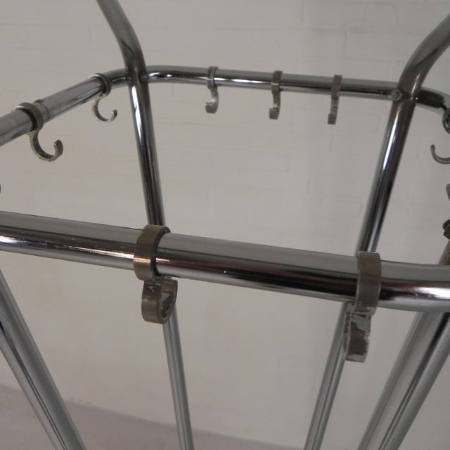 Freestanding Coat Rack with 4 Tubes and 12 Hooks from Tubax, 1950s For Sale - Image 4 of 18
